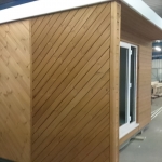 Herring Bone Thermowood Cladding to Side